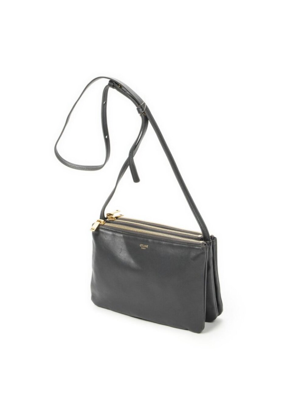 Celine Small Trio Crossbody Gray Calfskin Leather - Picture 2 of 11